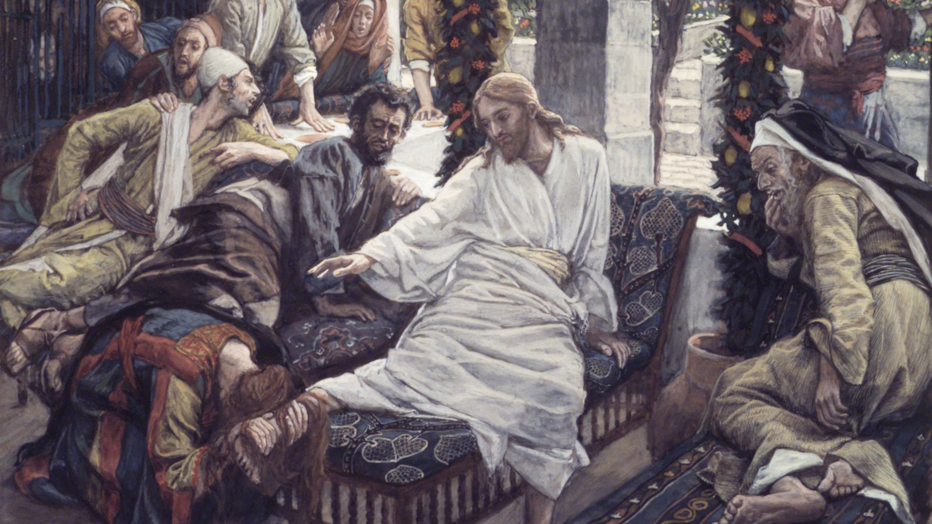 Detail of The Ointment of the Magdalene by James Tissot