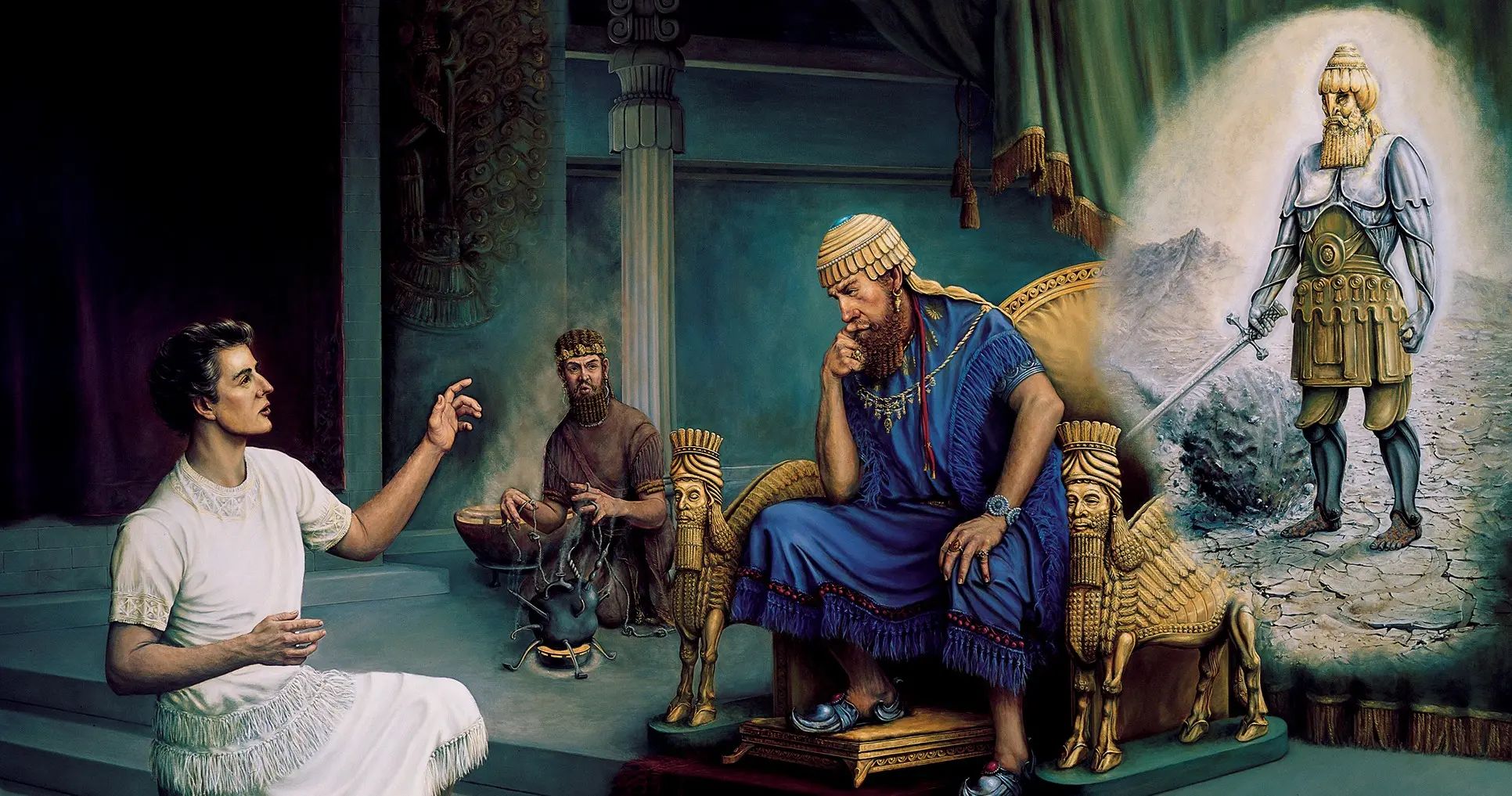 Daniel Interprets Nebuchadnezzar’s Dream, by Grant Romney Clawson. Image via Church of Jesus Christ.