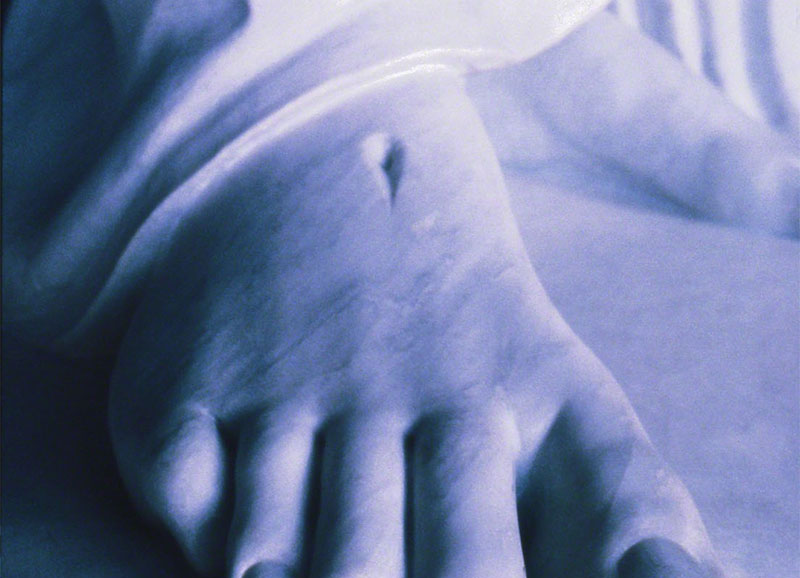 Foot of the Christus statue. Image via Gospel Media Library.