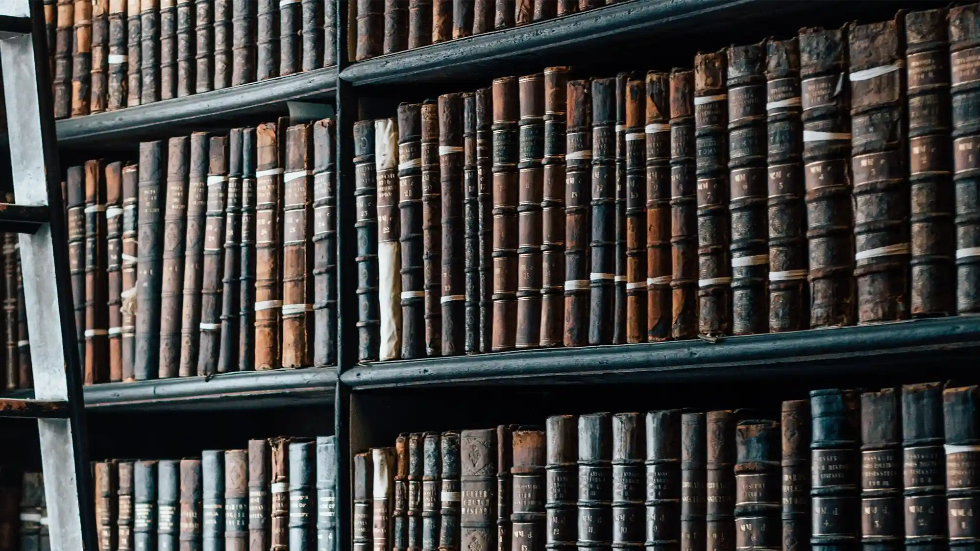 Photo of bookshelf via Pixabay