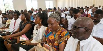 A photo of a sacrament meeting in Ghana
