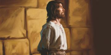 Illustration of Joseph of Egypt in prison, by Jeff Ward. Image via Church of Jesus Christ.