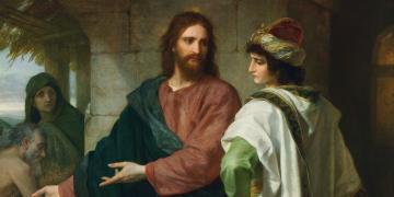 Christ and the Rich Young Ruler, by Heinrich Hofmann. Image via Church of Jesus Christ.